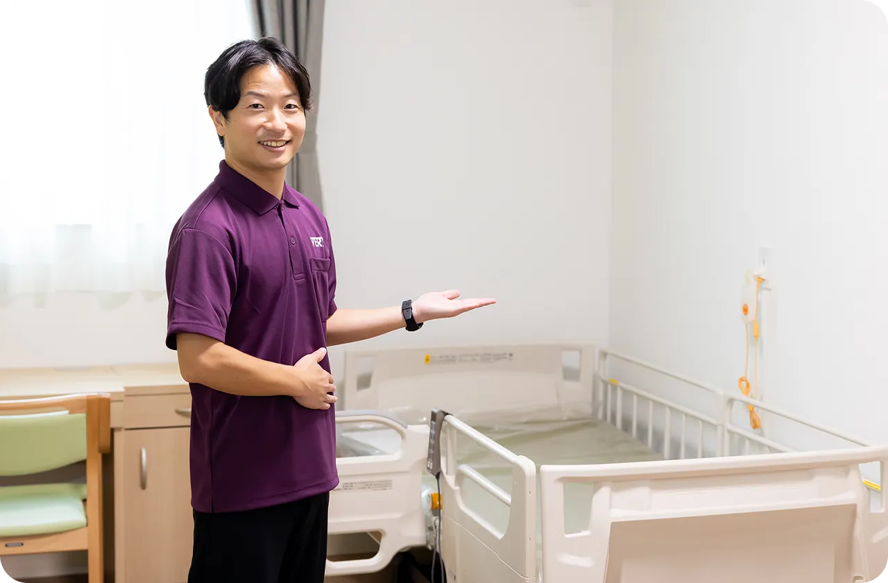 プライバシーと見守りの安心を両立した居室空間